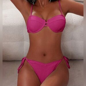 SHEIN Fuchsia Bikini Set